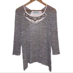 Maurices Sweater with Embellished Neckline